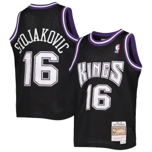 Superb Peja Stojakovic Sacramento Kings Youth 2001/02 Hardwood Classics Swingman Jersey   Black to elevate your game - day look