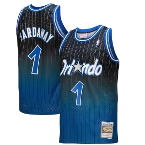 Premium Penny Hardaway Orlando Magic 1994/95 Hardwood Classics Fadeaway Swingman Player Jersey   Royal/Black for passionate basketball fans