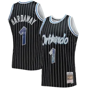 Stunning Penny Hardaway Orlando Magic 1996/97 Hardwood Classics NBA 75th Anniversary Diamond Swingman Jersey   Black perfect for showing team spirit