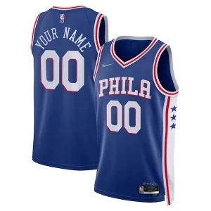 Gorgeous Philadelphia 76ers Nike 2021/22 Diamond Swingman Custom Jersey   Icon Edition   Royal for passionate basketball fans