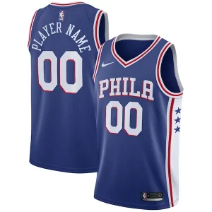 Premium Philadelphia 76ers Nike Swingman Custom Jersey Blue   Icon Edition a must - have for collectors