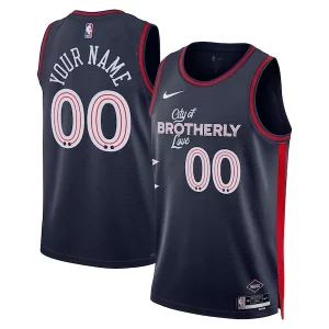 Gorgeous Philadelphia 76ers Nike Unisex 2023/24 Custom Swingman Jersey   Navy   City Edition for ultimate sports enthusiasts