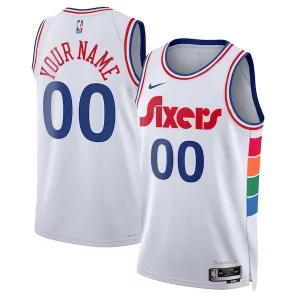 Stunning Philadelphia 76ers Nike Unisex 2024/25 Custom Swingman Jersey   City Edition   White for passionate basketball fans