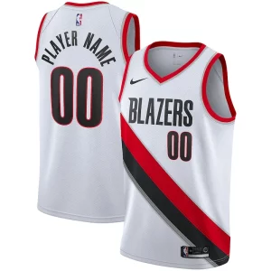 Exquisite Portland Trail Blazers Nike 2020/21 Swingman Custom Jersey   Association Edition   White perfect for showing team spirit