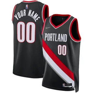 Premium Portland Trail Blazers Nike 2021/22 Diamond Swingman Custom Jersey   Icon Edition   Black to stand out at the arena