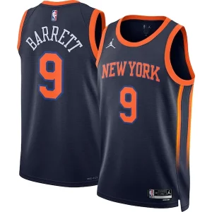 Fantastic RJ Barrett New York Knicks Jordan Brand Unisex Swingman Jersey   Statement Edition   Navy to elevate your game - day look