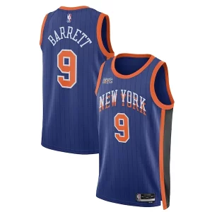 Premium RJ Barrett New York Knicks Nike Unisex 2023/24 Swingman Jersey   Blue   City Edition to stand out at the arena
