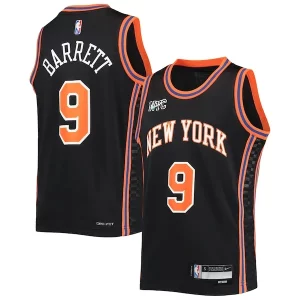 Stunning RJ Barrett New York Knicks Nike Youth 2021/22 Swingman Jersey   City Edition   Black for ultimate sports enthusiasts