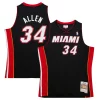 Magnificent Ray Allen Miami Heat Hardwood Classics Swingman Jersey   Black a must - have for collectors
