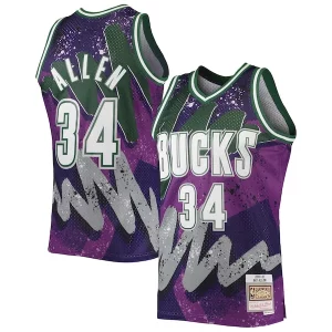 Stunning Ray Allen Milwaukee Bucks Hardwood Classics 2000/01 Hyper Hoops Swingman Jersey   Purple for ultimate sports enthusiasts