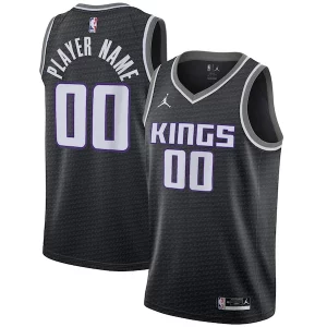 Exquisite Sacramento Kings Jordan Brand Swingman Custom Jersey   Statement Edition   Black to stand out at the arena