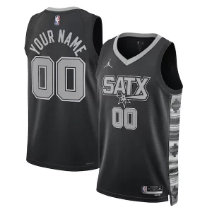 Charming San Antonio Spurs Jordan Brand Unisex 2022/23 Swingman Custom Jersey   Statement Edition   Black for passionate basketball fans