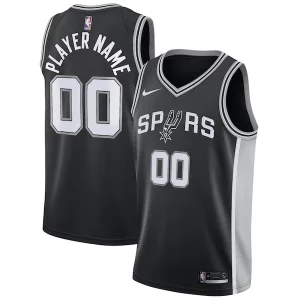 Charming San Antonio Spurs Nike Swingman Custom Jersey Black   Icon Edition to stand out at the arena