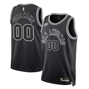 Charming San Antonio Spurs Nike Unisex 2022/23 Custom Swingman Jersey   Classic Edition   Black a must - have for collectors