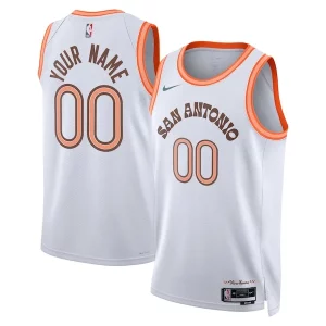 Charming San Antonio Spurs Nike Unisex 2023/24 Custom Swingman Jersey   White   City Edition for passionate basketball fans