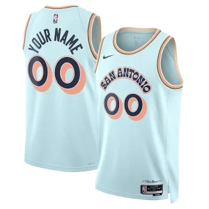 Superb San Antonio Spurs Nike Unisex 2024/25 Custom Swingman Jersey   City Edition   Light Blue to elevate your game - day look