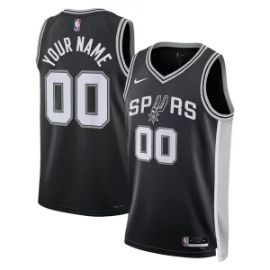 Exquisite San Antonio Spurs Nike Unisex Swingman Custom Jersey Black   Icon Edition perfect for showing team spirit