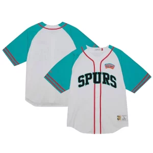 Gorgeous San Antonio Spurs Practice Day Baseball Jersey   White to elevate your game - day look