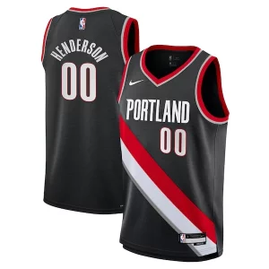 Gorgeous Scoot Henderson Portland Trail Blazers Nike Youth Swingman Jersey   Icon Edition   Black perfect for showing team spirit