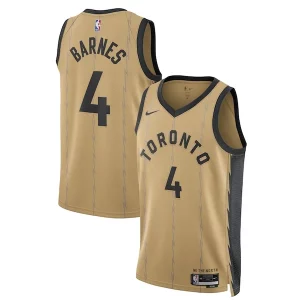 Magnificent Scottie Barnes Toronto Raptors Nike Unisex 2023/24 Swingman Jersey   Gold   City Edition perfect for showing team spirit