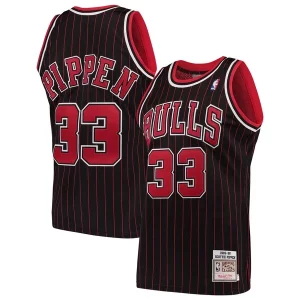 Gorgeous Scottie Pippen Chicago Bulls 1995/96 Hardwood Classics Authentic Jersey   Black to elevate your game - day look