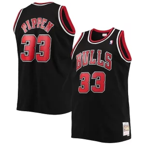 Superb Scottie Pippen Chicago Bulls Big & Tall Hardwood Classics Swingman Jersey   Black/Red for ultimate sports enthusiasts