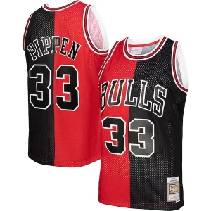 Premium Scottie Pippen Chicago Bulls Hardwood Classics 1997/98 Split Swingman Jersey   Red/Black for passionate basketball fans