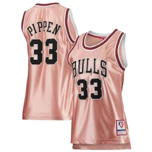 Premium Scottie Pippen Chicago Bulls Women's 75th Anniversary Rose Gold 1997 Swingman Jersey   Pink for passionate basketball fans