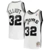 Stunning Sean Elliott San Antonio Spurs 1998/99 Hardwood Classics Swingman Jersey White perfect for showing team spirit