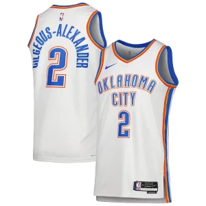 Gorgeous Shai Gilgeous Alexander Oklahoma City Thunder Nike Unisex Swingman Jersey   Association Edition   White perfect for showing team spirit