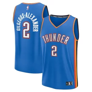Magnificent Shai Gilgeous Alexander Oklahoma City Thunder Youth Fast Break Replica Player Jersey   Icon Edition   Blue for passionate basketball fans