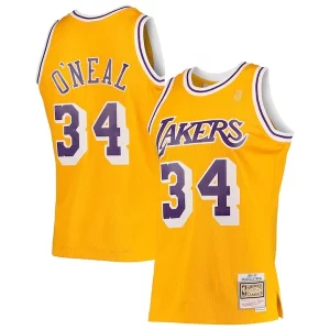 Fantastic Shaquille O'Neal Los Angeles Lakers 1996/97 Hardwood Classics Swingman Jersey   Gold/Purple/Royal to elevate your game - day look