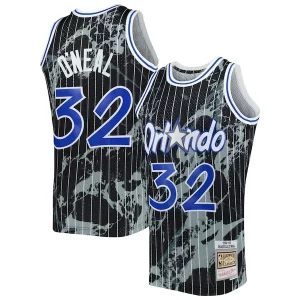 Premium Shaquille O'Neal Orlando Magic 1994/95 Hardwood Classics Marble Swingman Jersey   Black a must - have for collectors
