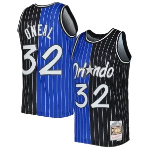 Premium Shaquille O'Neal Orlando Magic Hardwood Classics 1994/95 Split Swingman Jersey   Blue/Black for passionate basketball fans
