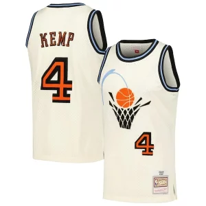 Magnificent Shawn Kemp Cleveland Cavaliers Chainstitch Swingman Jersey   Cream for ultimate sports enthusiasts