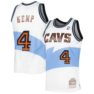 Stunning Shawn Kemp Cleveland Cavaliers Hardwood Classics Swingman Jersey   White for ultimate sports enthusiasts
