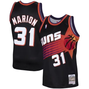 Superb Shawn Marion Phoenix Suns 1999/00 Hardwood Classics Swingman Jersey   Black for passionate basketball fans