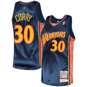 Magnificent Stephen Curry Golden State Warriors 2009/10 Hardwood Classics Authentic Jersey   Navy for passionate basketball fans