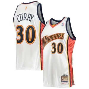 Gorgeous Stephen Curry Golden State Warriors 2009/10 Hardwood Classics Authentic Jersey   White for ultimate sports enthusiasts