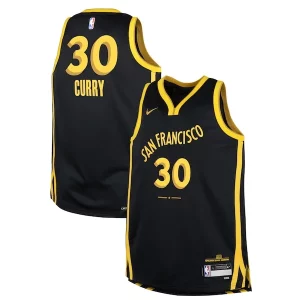 Gorgeous Stephen Curry Golden State Warriors Nike Youth Swingman Replica Jersey   City Edition   Black a must - have for collectors