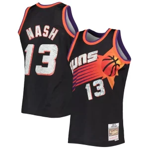 Fantastic Steve Nash Phoenix Suns 1996/97 Hardwood Classics NBA 75th Anniversary Diamond Swingman Jersey   Black for ultimate sports enthusiasts