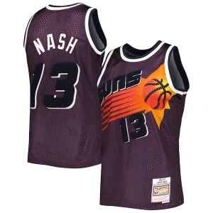 Premium Steve Nash Phoenix Suns 1996/97 Hardwood Classics Off Court Swingman Jersey   Purple for passionate basketball fans