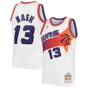 Exquisite Steve Nash Phoenix Suns 2001/02 Hardwood Classics Swingman Jersey   White/Purple to stand out at the arena