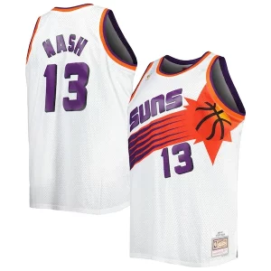Stunning Steve Nash Phoenix Suns Big & Tall Hardwood Classics 1996/97 Swingman Jersey   White/Black to stand out at the arena