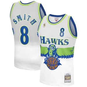 Charming Steve Smith Atlanta Hawks 1996 97 Hardwood Classics Reload 3.0 Swingman Jersey   White to elevate your game - day look