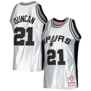 Gorgeous Tim Duncan San Antonio Spurs 1998/99 Hardwood Classics 75th Anniversary Swingman Jersey   Platinum for passionate basketball fans