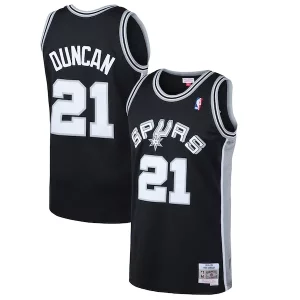 Gorgeous Tim Duncan San Antonio Spurs 1998/99 Hardwood Classics Swingman Jersey   Black to elevate your game - day look