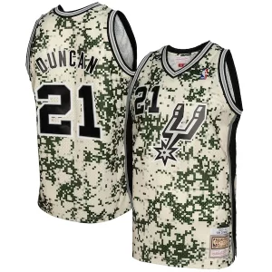 Stunning Tim Duncan San Antonio Spurs 2013/14 Swingman Jersey   Camo to stand out at the arena