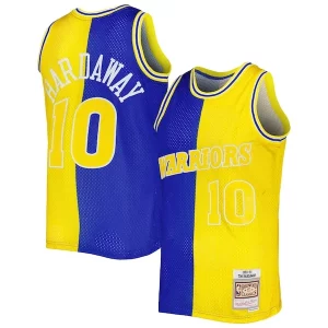 Exquisite Tim Hardaway Golden State Warriors Hardwood Classics 1990/91 Split Swingman Jersey   Royal/Gold perfect for showing team spirit