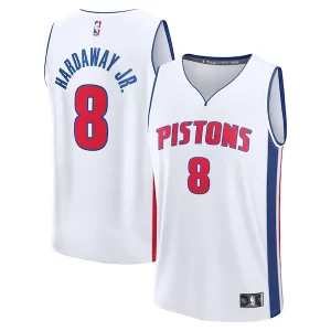Fantastic Tim Hardaway Jr. Detroit Pistons Fast Break Replica Player Jersey   Association Edition   White to elevate your game - day look